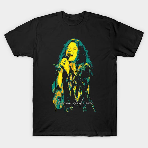 Janis Joplin new 5 T-Shirt by Vidi MusiCartoon